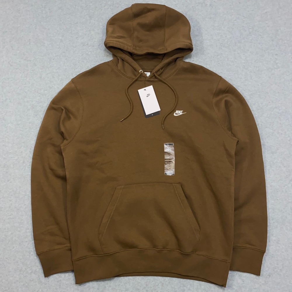 Nike Sportswear Club Pullover Hoodie Fleece Sweatshirt Men's LT FN3859-235 NWT